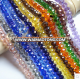 Pujiang crystal beads manufacturers crystal faceted rondelle beads ab electroplating glass beads